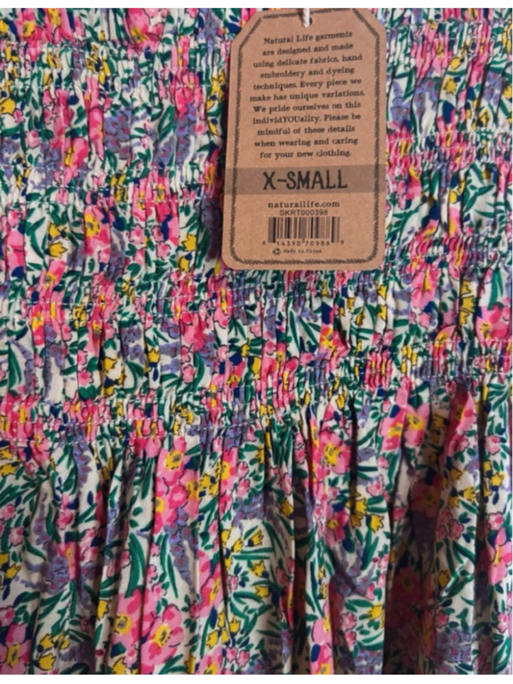 Natural Life Smocked Waist Maxi Slit Skirt Women’s Size XS NWT - Picture 4 of 5